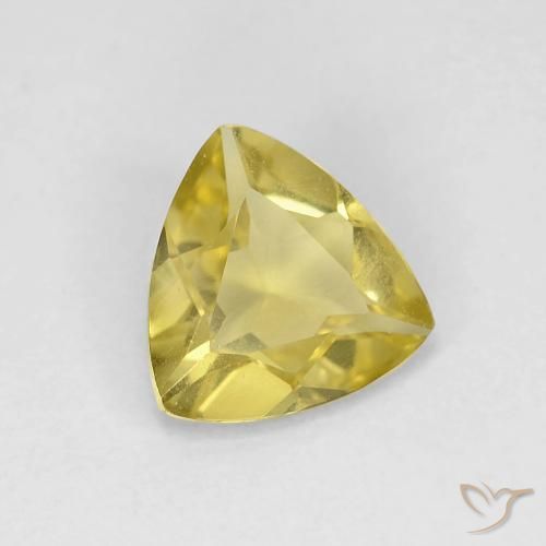 بيريل Medium Light-Yellow طبيعي، مثلثى، 0.88 قيراط، VVS