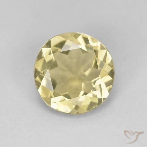1.55ct طبيعي أصفر دافئ بيريل, دائري, VVS