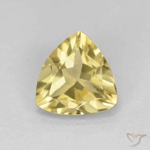1.32ct طبيعي أصفر-ذهبى فاتح بيريل, مثلثى, VVS