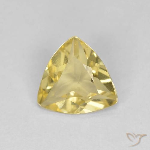 0.82ct طبيعي ذهبى فاتح بيريل, مثلثى, VVS