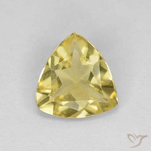 1.05ct طبيعي أصفر-ذهبى فاتح بيريل, مثلثى, VVS