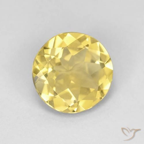 بيريل Medium Light-Yellow طبيعي، دائري، 1.60 قيراط، VVS