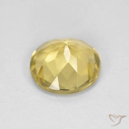 بيريل Medium Light-Yellow طبيعي، دائري، 1.60 قيراط، VVS