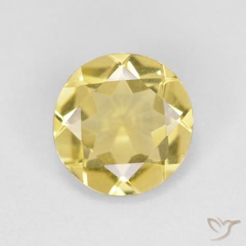 1.04ct طبيعي أصفر توسكانا بيريل, دائري, VVS