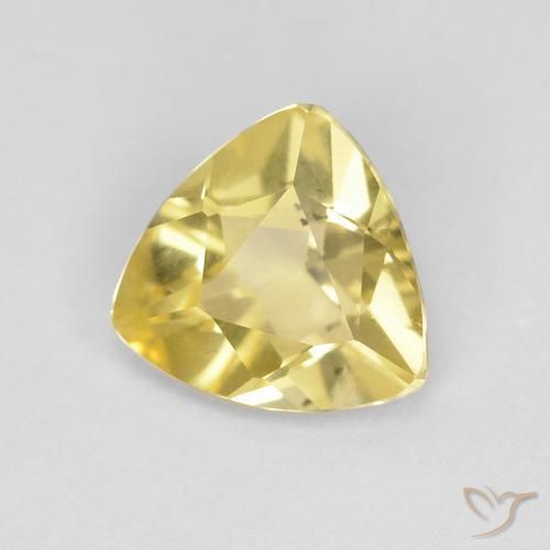 0.83ct طبيعي أصفر فاتح بيريل, مثلثى, VVS-VS