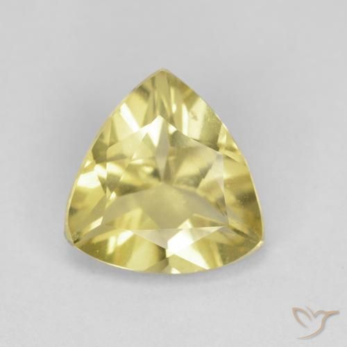 1.26ct طبيعي أصفر فاتح بيريل, مثلثى, VVS-VS