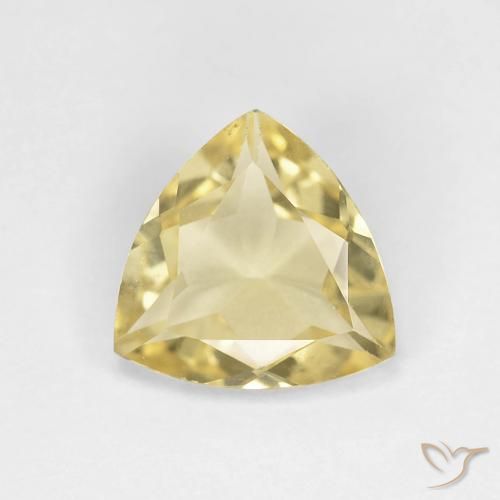 1.30ct طبيعي أصفر دافئ بيريل, مثلثى, VVS