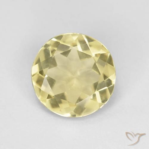 1.45ct طبيعي أصفر ديجون فاتح جدا بيريل, دائري, VVS