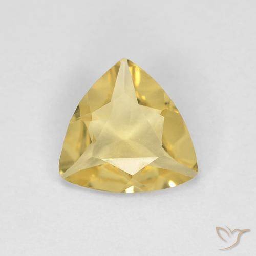 0.65ct طبيعي ذهبى فاتح بيريل, مثلثى, VVS