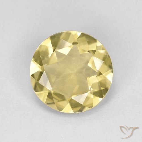 1.53ct طبيعي ذهبى فاتح بيريل, دائري, VVS