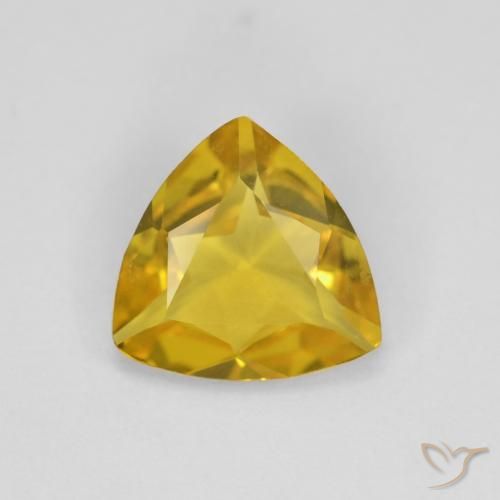 1.13ct طبيعي أصفر متوسط بيريل, مثلثى, VVS