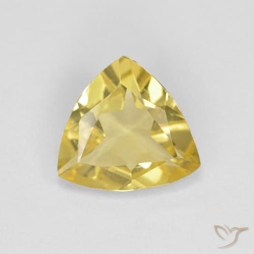 1.27ct طبيعي ذهبى فاتح بيريل, مثلثى, VVS