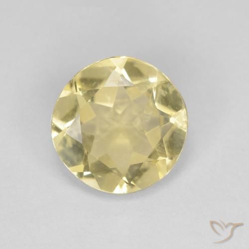 1.63ct طبيعي أصفر موزى بيريل, دائري, VVS