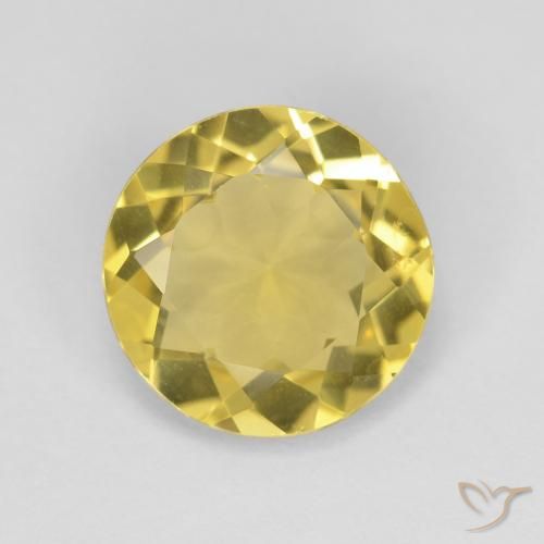 1.94ct طبيعي Medium Light-Yellow بيريل, دائري, VVS