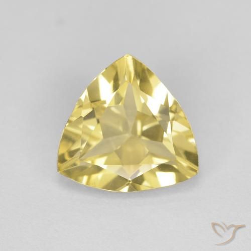 1.45ct طبيعي Medium Light-Yellow بيريل, مثلثى, VVS