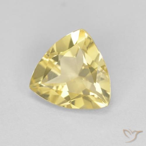 بيريل Medium Light-Yellow طبيعي، مثلثى، 1.45 قيراط، VVS