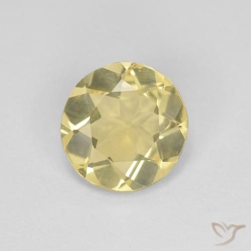 1.09ct طبيعي Medium Light-Yellow بيريل, دائري, VVS