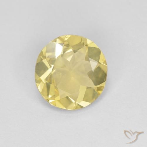 بيريل Medium Light-Yellow طبيعي، دائري، 1.09 قيراط، VVS
