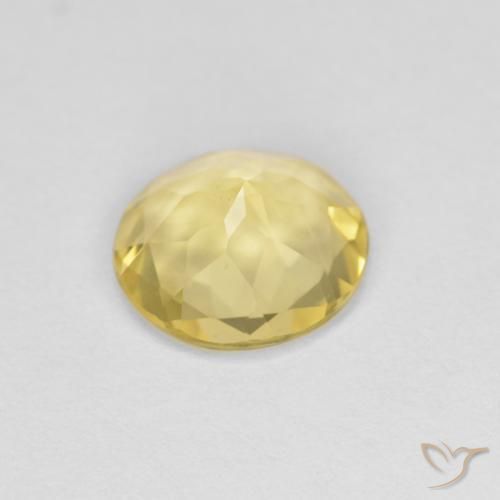 بيريل Medium Light-Yellow طبيعي، دائري، 1.09 قيراط، VVS