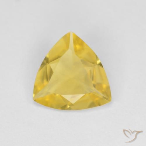 1.00ct طبيعي أصفر متوسط بيريل, مثلثى, VVS