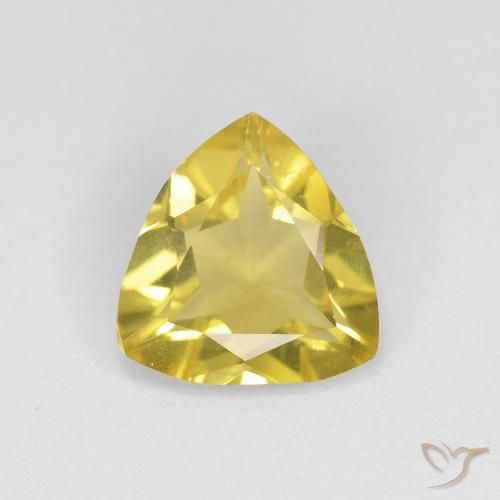 1.17ct طبيعي أصفر متوسط بيريل, مثلثى, VVS