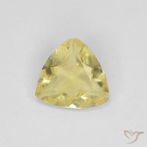 0.81ct طبيعي أصفر فاتح بيريل, مثلثى, VVS-VS