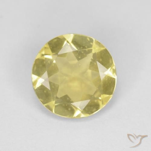 1.45ct طبيعي أصفر دافئ بيريل, دائري, VVS-VS