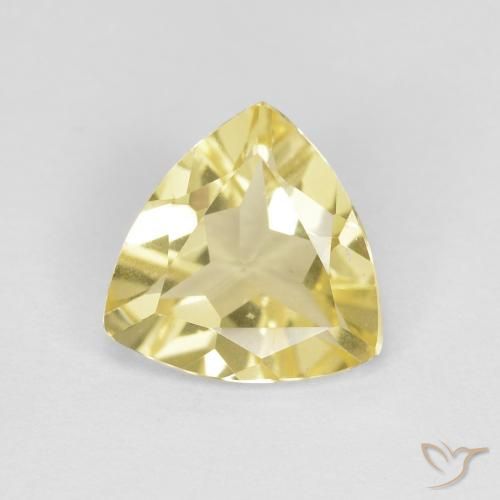 1.09ct طبيعي أصفر دافئ بيريل, مثلثى, VVS-VS