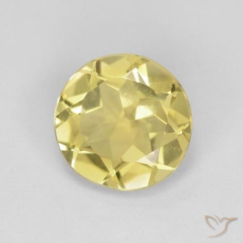 1.61ct طبيعي Medium Light-Yellow بيريل, دائري, VVS-VS
