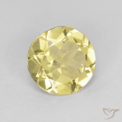 بيريل Medium Light-Yellow طبيعي، دائري، 1.61 قيراط، VVS-VS