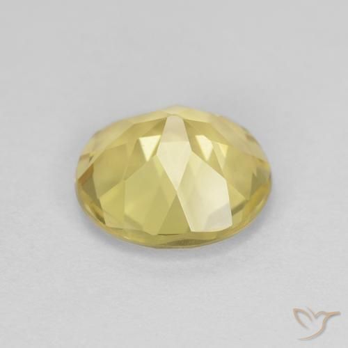 بيريل Medium Light-Yellow طبيعي، دائري، 1.61 قيراط، VVS-VS