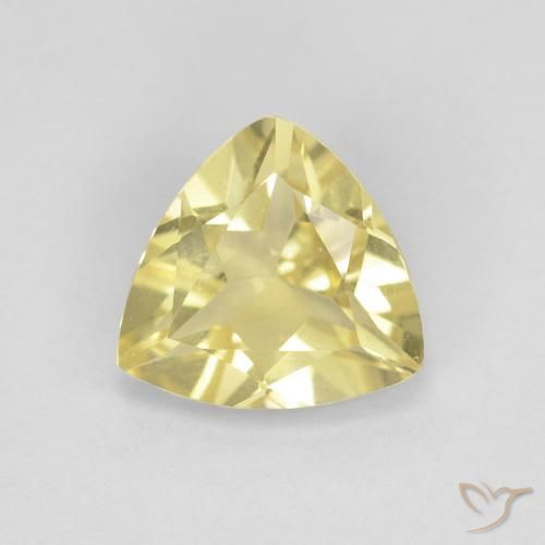 1.36ct طبيعي أصفر فاتح بيريل, مثلثى, VVS