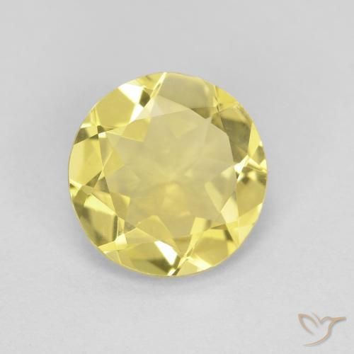 بيريل Medium Light-Yellow طبيعي، دائري، 1.45 قيراط، VVS