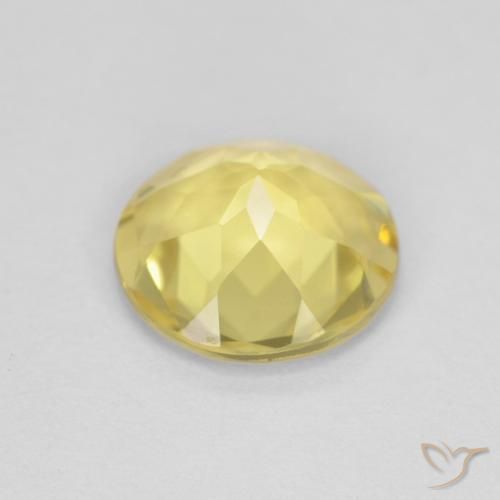 بيريل Medium Light-Yellow طبيعي، دائري، 1.45 قيراط، VVS