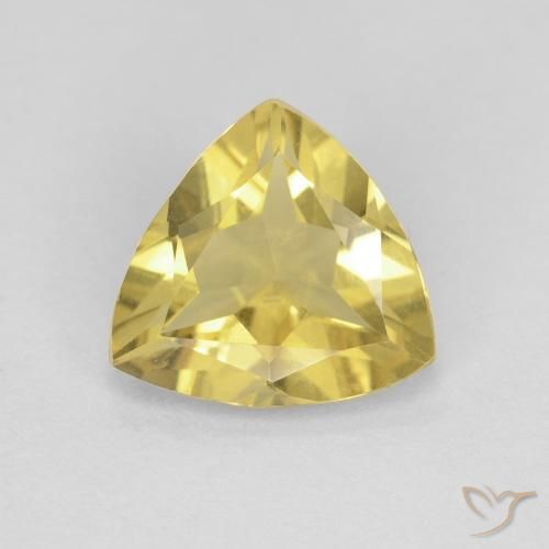 1.34ct طبيعي أصفر متوسط بيريل, مثلثى, VVS