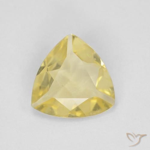 0.75ct طبيعي أصفر متوسط بيريل, مثلثى, VVS
