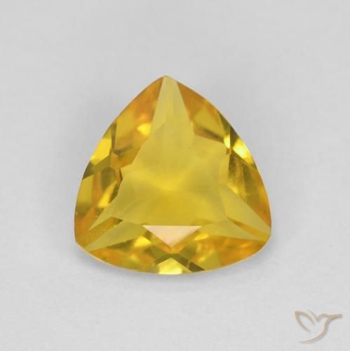 0.85ct طبيعي أصفر عسلى بيريل, مثلثى, VVS
