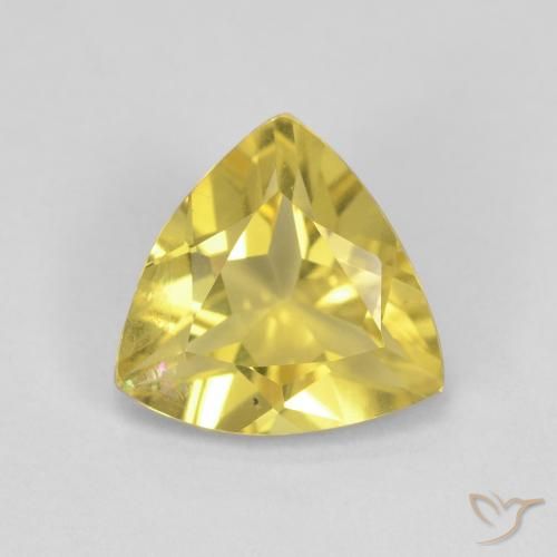 1.26ct طبيعي Medium Light-Yellow بيريل, مثلثى, قليلا جدا