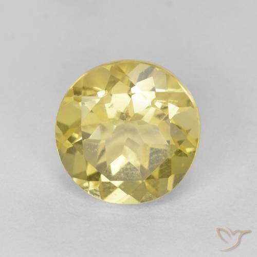 1.46ct طبيعي Medium Light-Yellow بيريل, دائري, قليلا جدا