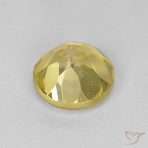 بيريل Medium Light-Yellow طبيعي، دائري، 1.46 قيراط، قليلا جدا