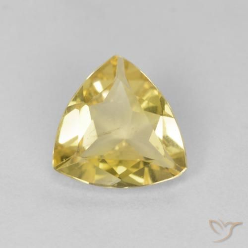 0.77ct طبيعي Medium Light-Yellow بيريل, مثلثى, قليلا جدا