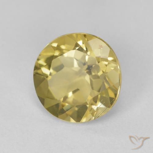 1.58ct طبيعي أصفر توسكانا بيريل, دائري, قليلا جدا