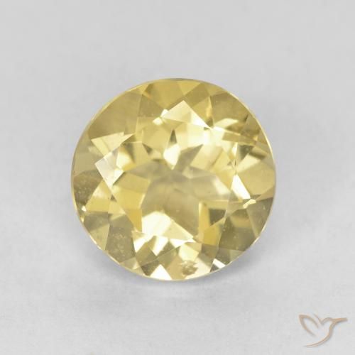 1.75ct طبيعي أصفر فاتح بيريل, دائري, قليلا جدا