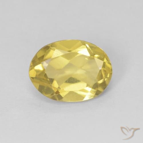 1.17ct طبيعي أصفر متوسط بيريل, بيضوي, قليلا جدا