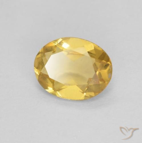 1.00ct طبيعي ذهبي بيريل, بيضوي, قليلا جدا