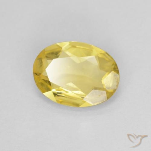 0.86ct طبيعي أصفر توسكانا بيريل, بيضوي, قليلا جدا