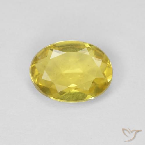 0.95ct طبيعي أصفر توسكانا بيريل, بيضوي, قليلا جدا