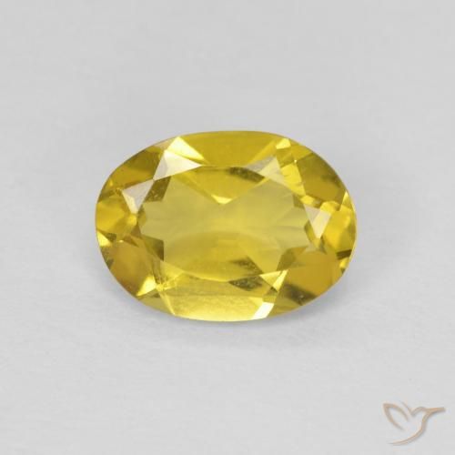 1.01ct طبيعي أصفر متوسط بيريل, بيضوي, قليلا جدا