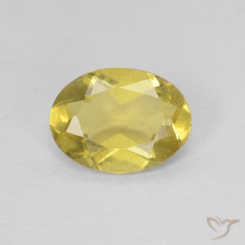 1.01ct طبيعي أصفر توسكانا بيريل, بيضوي, قليلا جدا