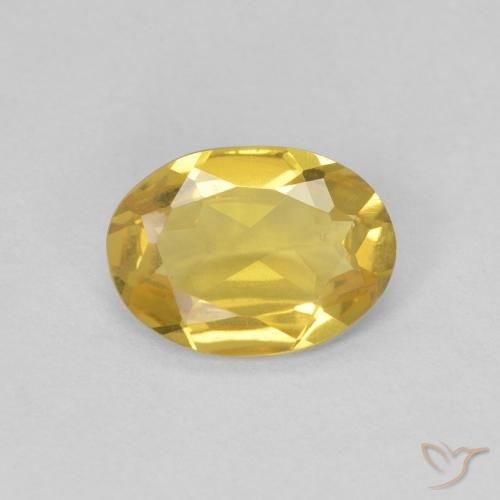 0.88ct طبيعي ذهبى فاتح بيريل, بيضوي, VVS